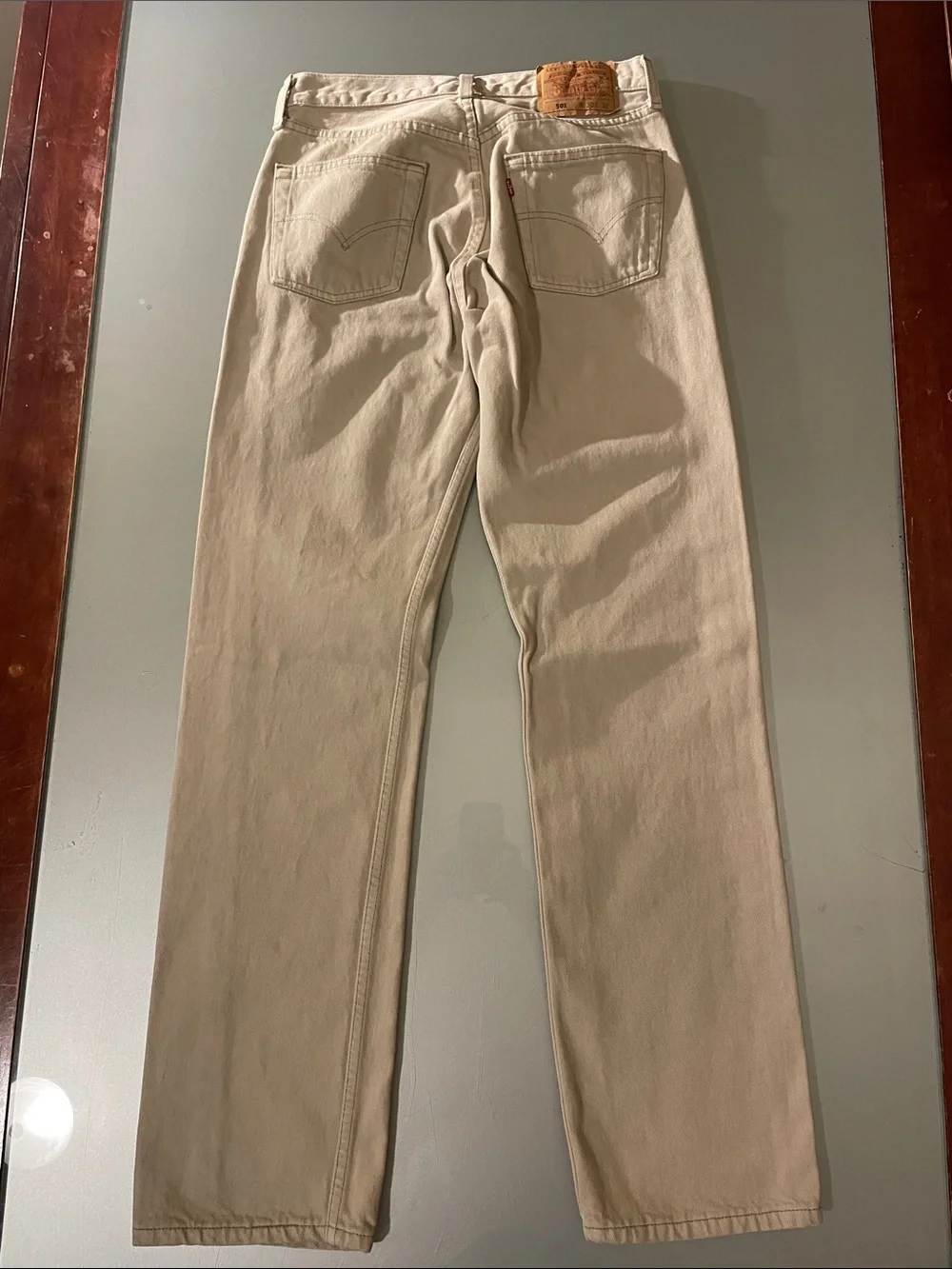 Levi’s 501 Straight-Leg Beige Jeans 30x32